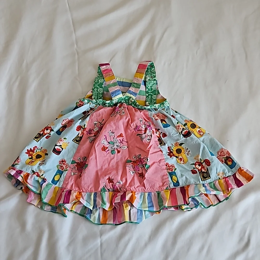 Matilda Jane Baby Girl Summer Patchwork Dress Size 12-18 Months - Picture 4 of 6